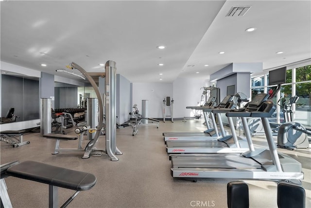 view of exercise room