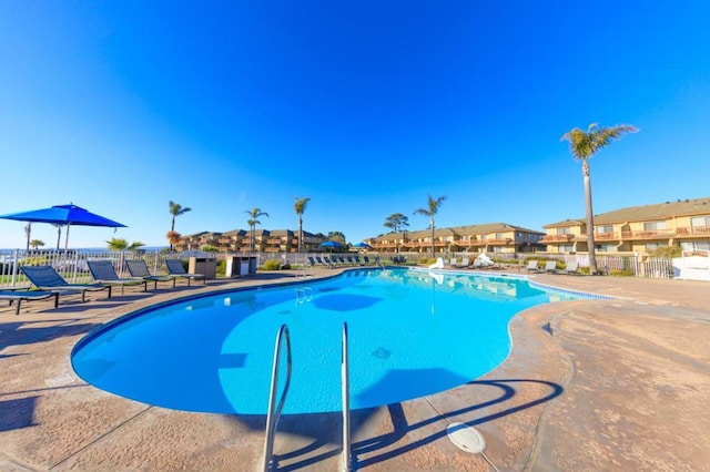 view of pool with a patio area