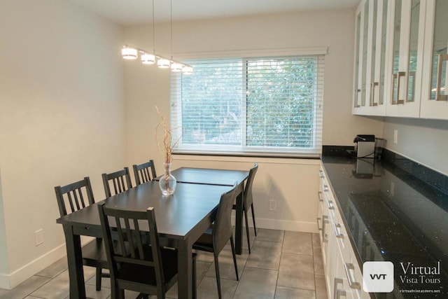 view of tiled dining area