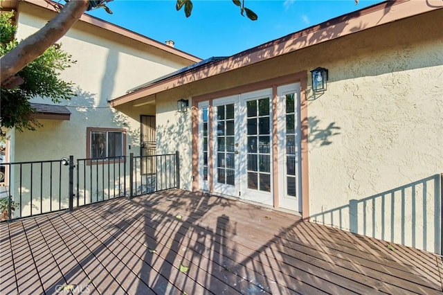 deck with french doors