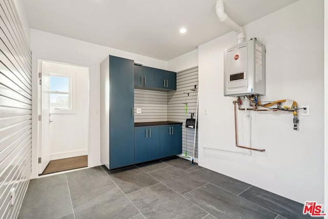 interior space featuring water heater