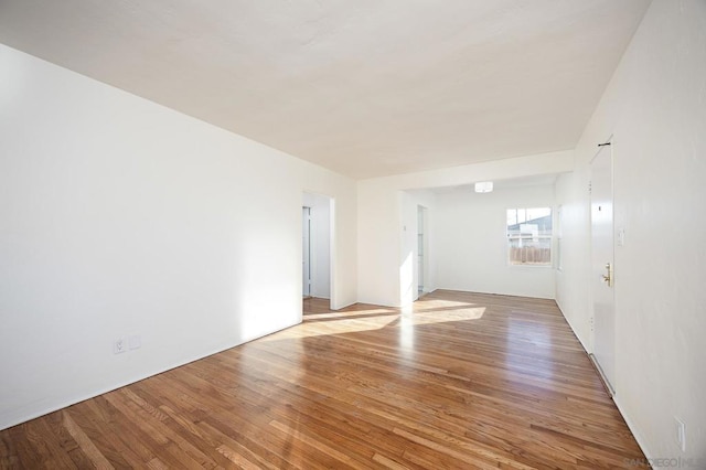 empty room featuring light wood-type flooring