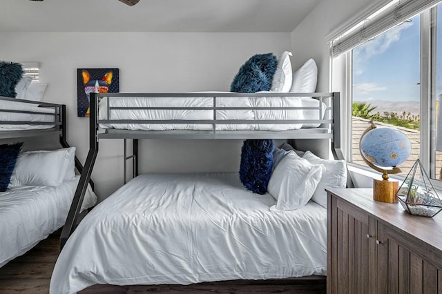 bedroom featuring wood-type flooring