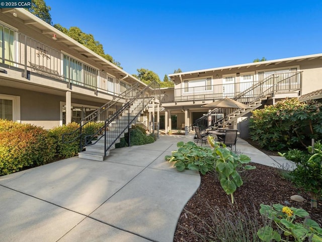 view of community featuring a patio