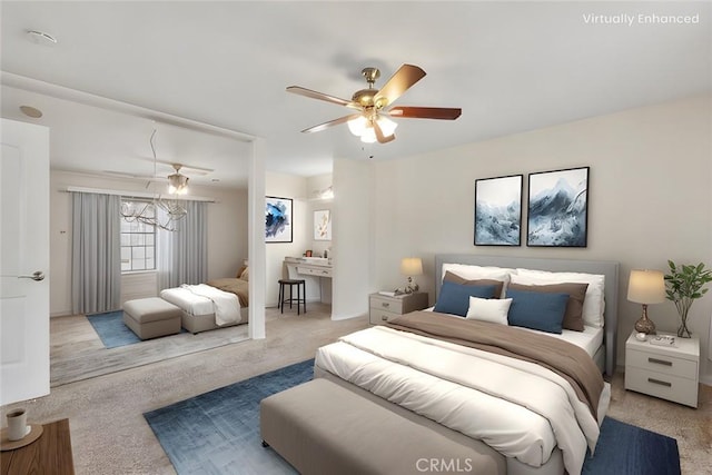1735 Aspen Village Way, West Covina, CA 91791 - bedroom featuring light carpet and ceiling fan