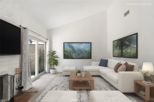 1735 Aspen Village Way, West Covina, CA 91791 - living room with high vaulted ceiling