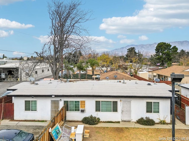 exterior space with a mountain view