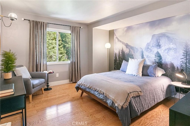 bedroom featuring hardwood / wood-style flooring