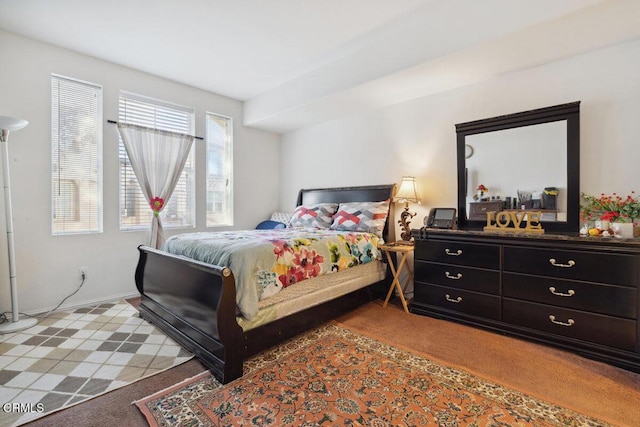 view of carpeted bedroom