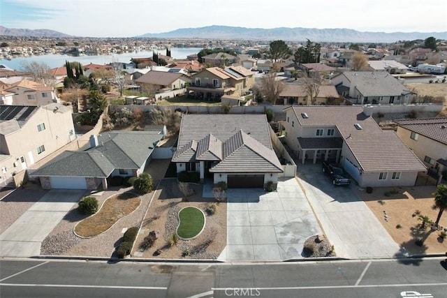 bird's eye view featuring a mountain view