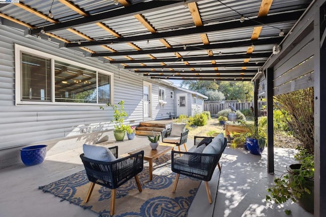 view of patio / terrace with outdoor lounge area