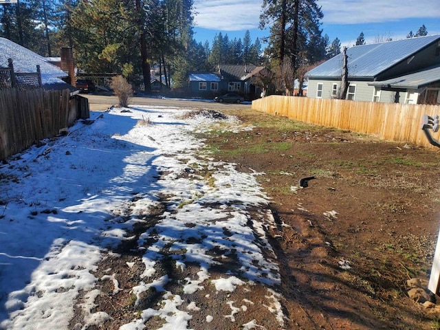 view of snowy yard