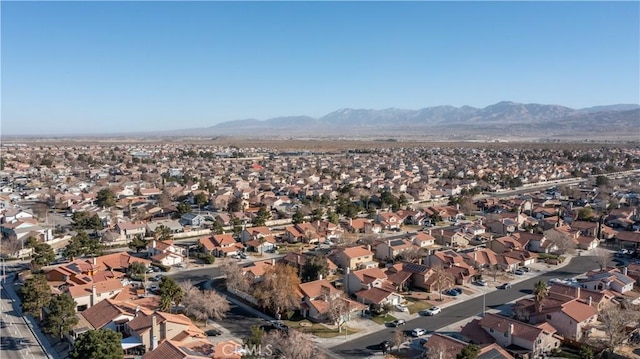 aerial view featuring a mountain view