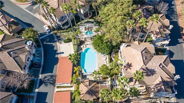 aerial view featuring a residential view