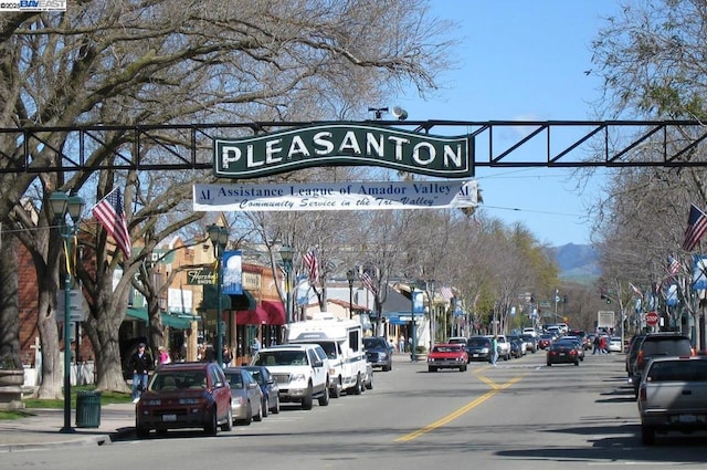 view of street with a mountain view