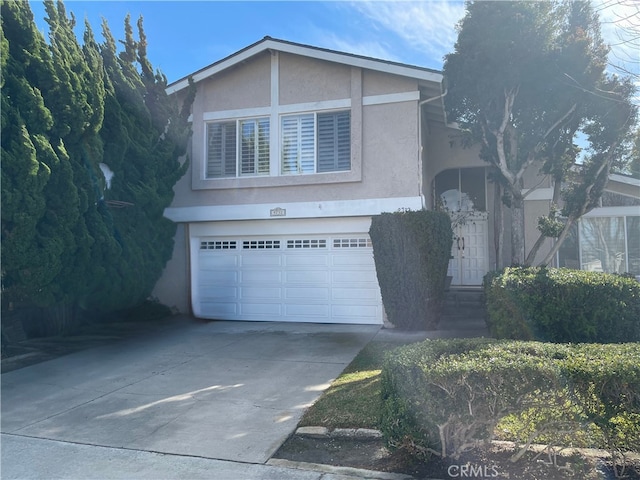 view of property with a garage