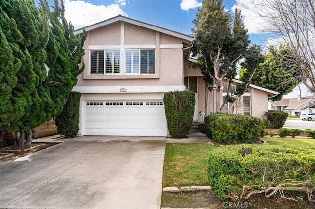 front facade with a garage