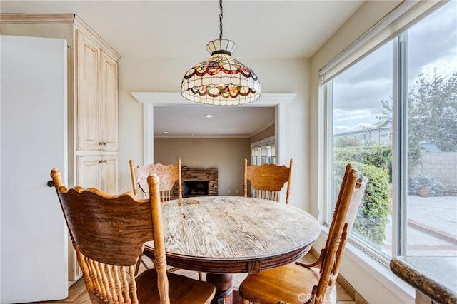 view of dining area