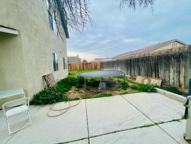 view of patio featuring a trampoline