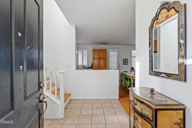 view of tiled entryway