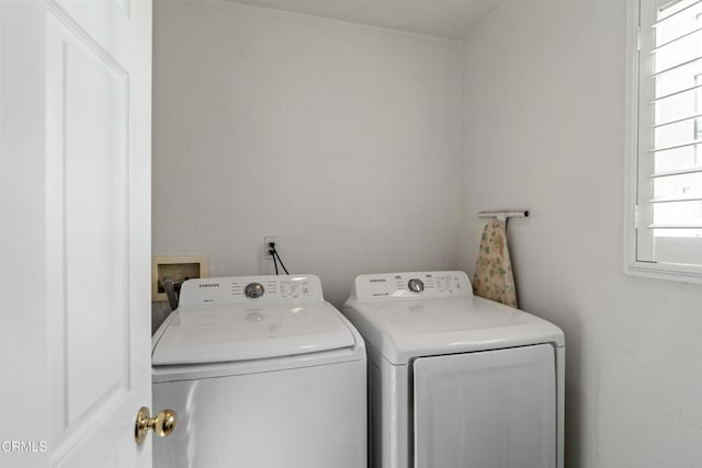 laundry area with washer and dryer