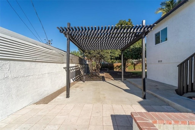 view of patio / terrace with a pergola