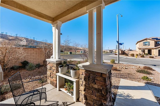 view of patio / terrace featuring covered porch