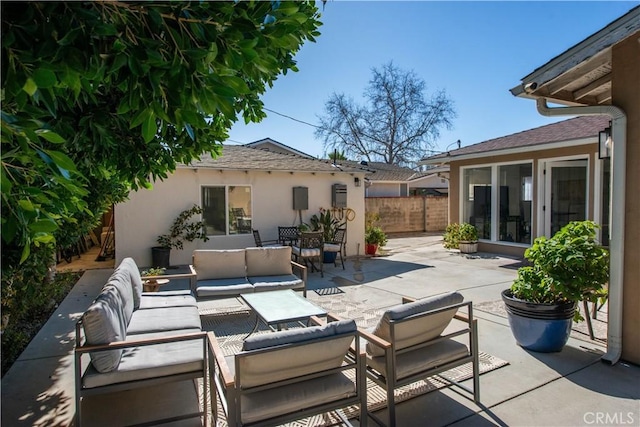 view of patio / terrace with an outdoor living space