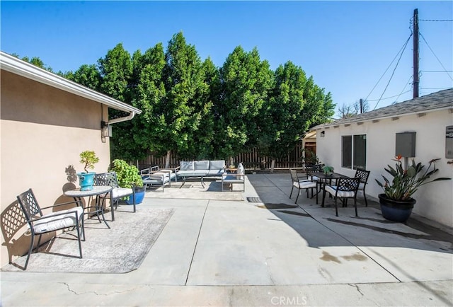 view of patio with outdoor lounge area