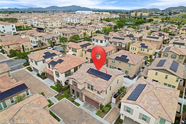 bird's eye view featuring a mountain view