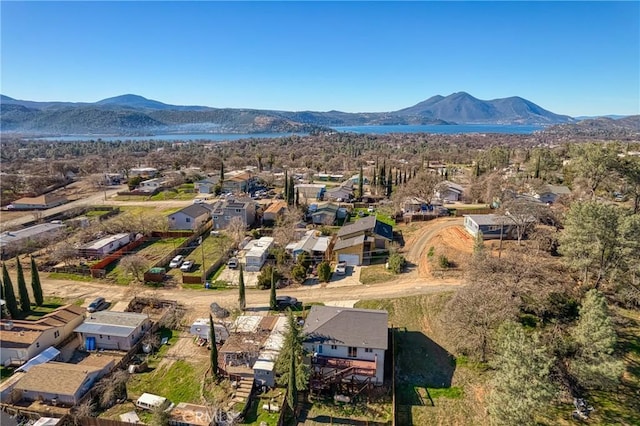 aerial view featuring a mountain view