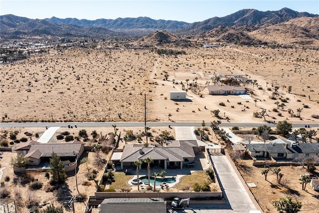 aerial view featuring a mountain view