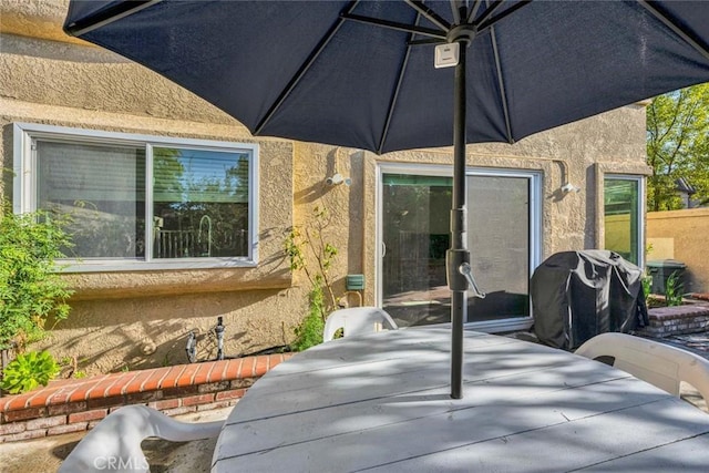 view of patio featuring grilling area