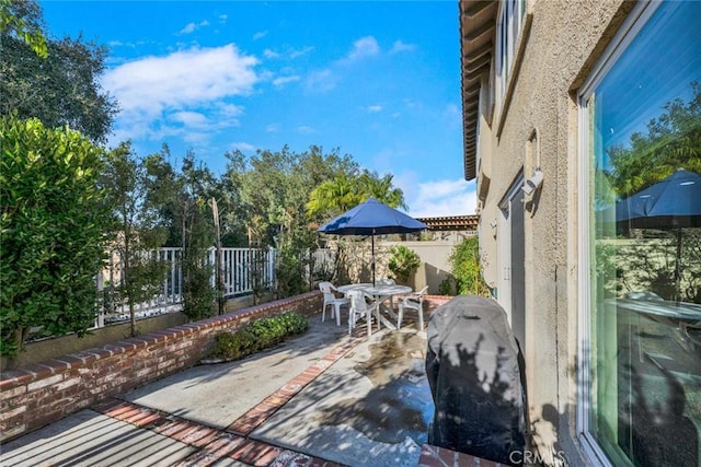 view of patio / terrace featuring area for grilling