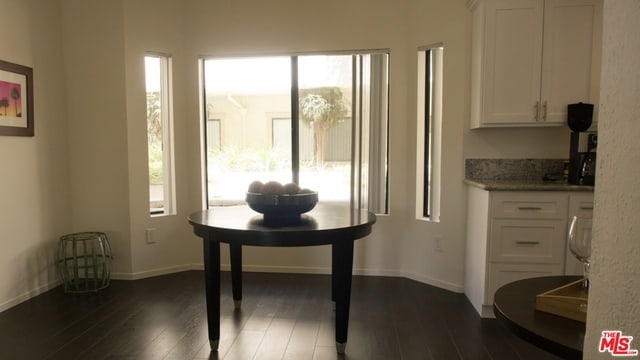 interior space featuring dark hardwood / wood-style floors