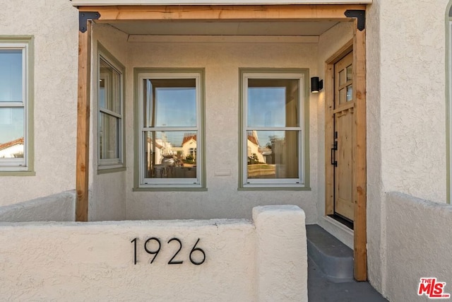 view of doorway to property