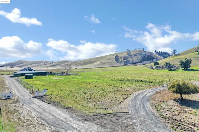 property view of mountains with a rural view