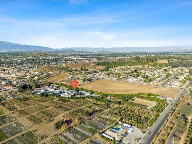 aerial view featuring a mountain view