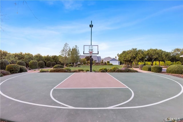 view of basketball court