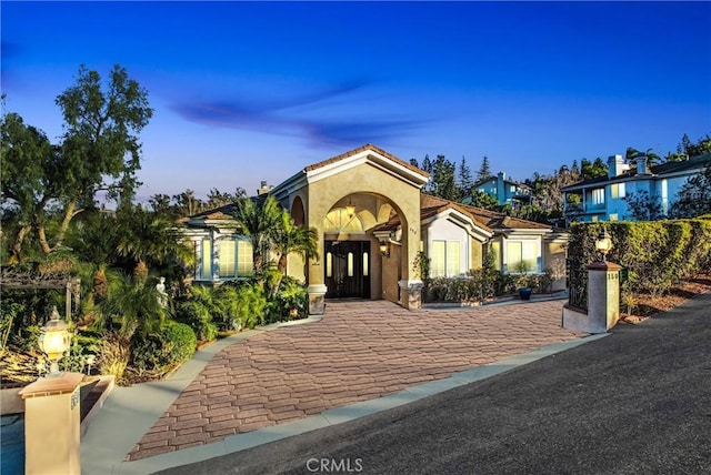 view of mediterranean / spanish house