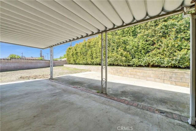 view of patio / terrace with fence