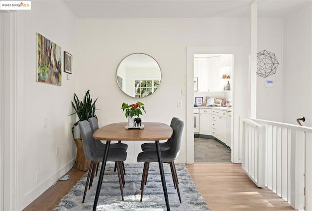 dining room featuring light wood-type flooring