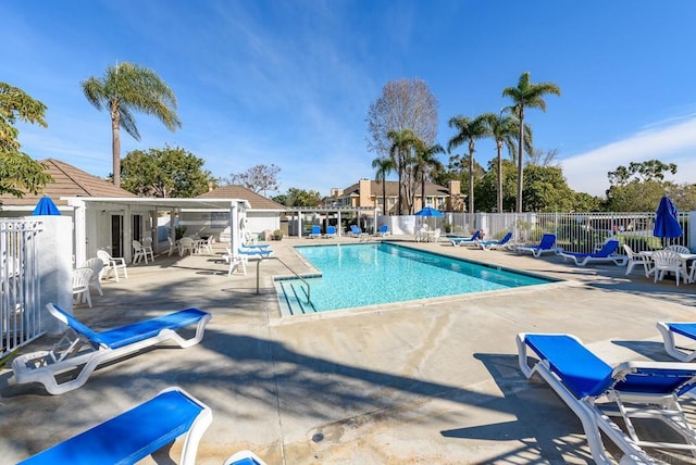 view of pool with a patio area