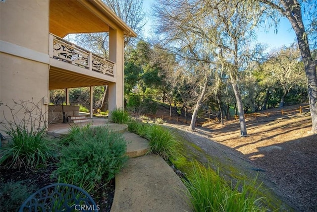 view of yard featuring a patio