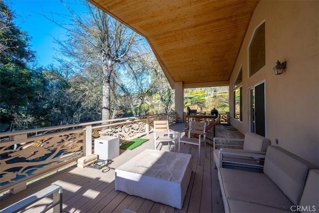 view of wooden deck