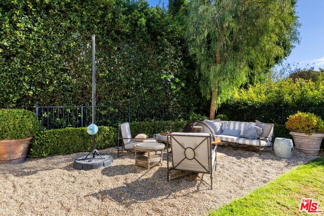 view of patio / terrace with an outdoor living space