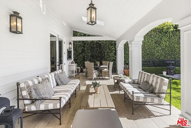 view of patio / terrace with an outdoor hangout area