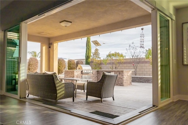 sunroom with plenty of natural light