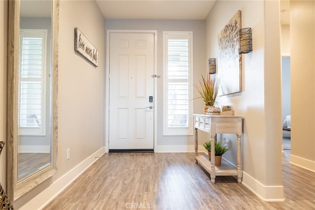 entrance foyer featuring hardwood / wood-style floors