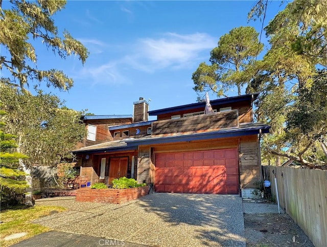 view of front of house featuring a garage